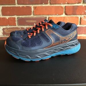 Hoka One One M Stinson ATR 5 Blue Orange Running Shoes Men's Size 11.5